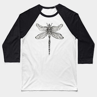 Pen and Ink Dragonfly Baseball T-Shirt